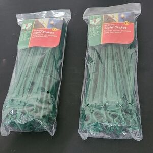 Christmas Light Stakes 2 Packs - All-in-One Light Stakes 25pc Per Bag PropUp